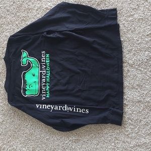 VINEYARD VINES MEN'S LONG SLEEVE HALLOWEEN TEE GLOW IN THE DARK